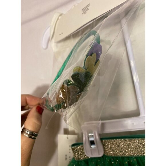 NWT Max Studios Girls Size 5/6 St Patrick's Day Skirt Top Outfit HeadBand New - Picture 4 of 4